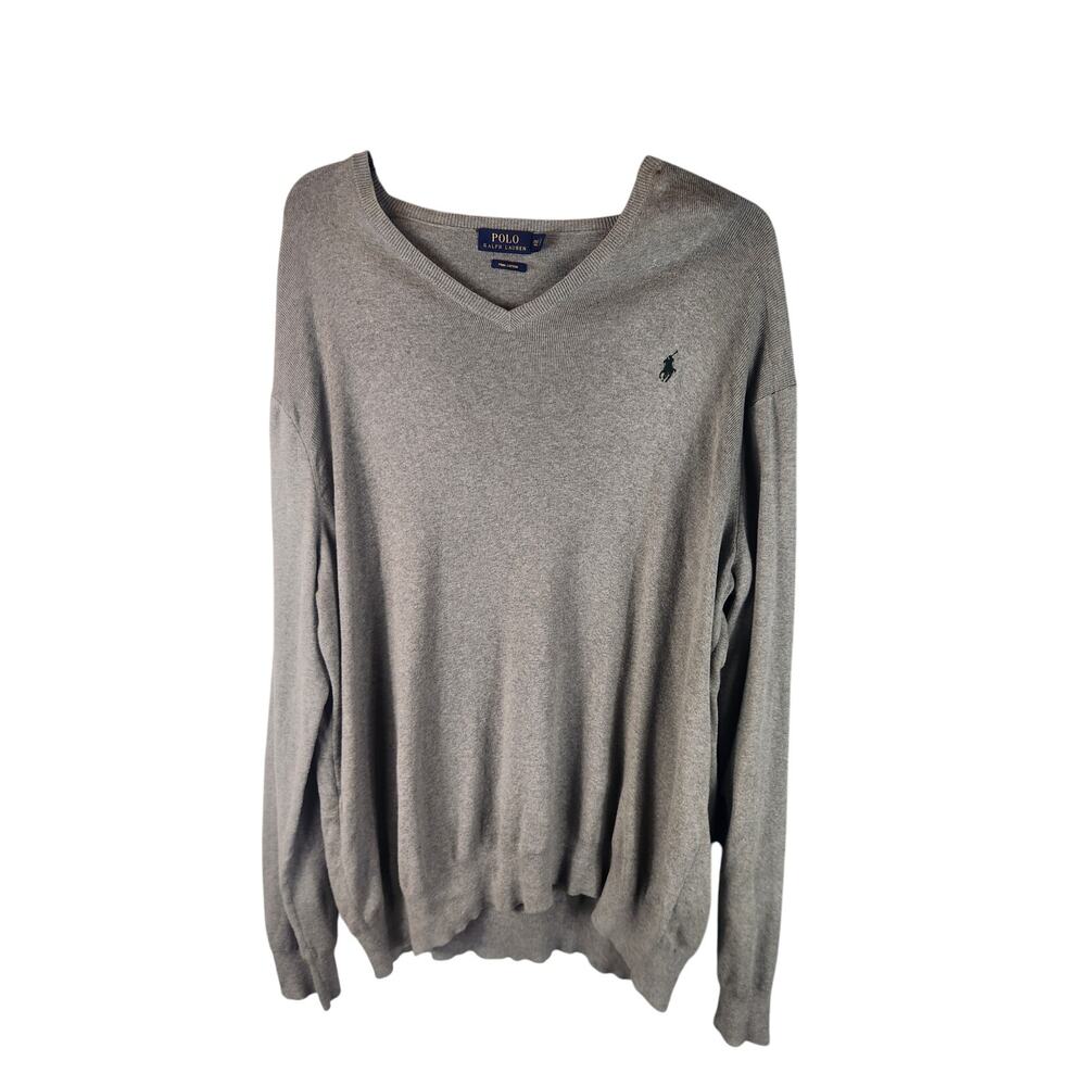 Polo V neck sweater men's 2XLT